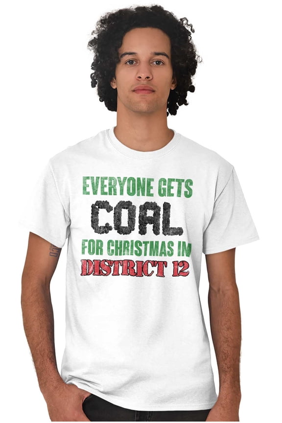 Xmas District 12 Everyone Gets Coal Men's Graphic T Shirt Tees Brisco Brands L