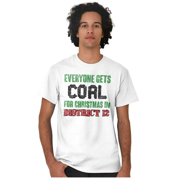 Xmas District 12 Everyone Gets Coal Men's Graphic T Shirt Tees Brisco Brands X