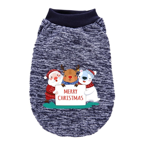 Xmas Dog Snow Sweatshirt | Christmas Santa & Snowman Sweaters - Holiday Pet Clothes for Small Dog and Cat | Ideal New Year Christmas Outfit