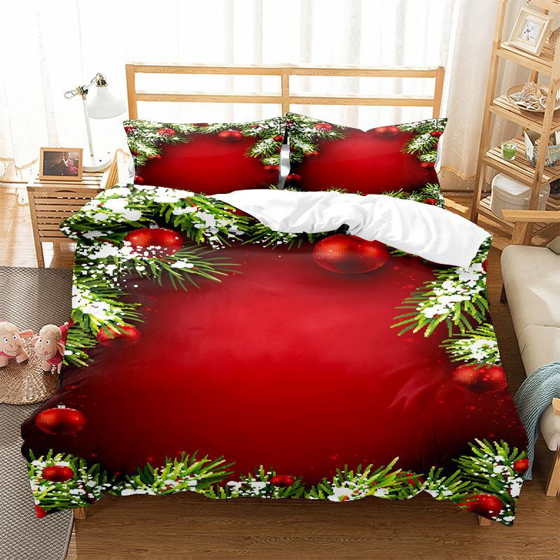 Xmas Duvet Cover Sets Elk Snowflake Tree Merry Christmas Bedding Set