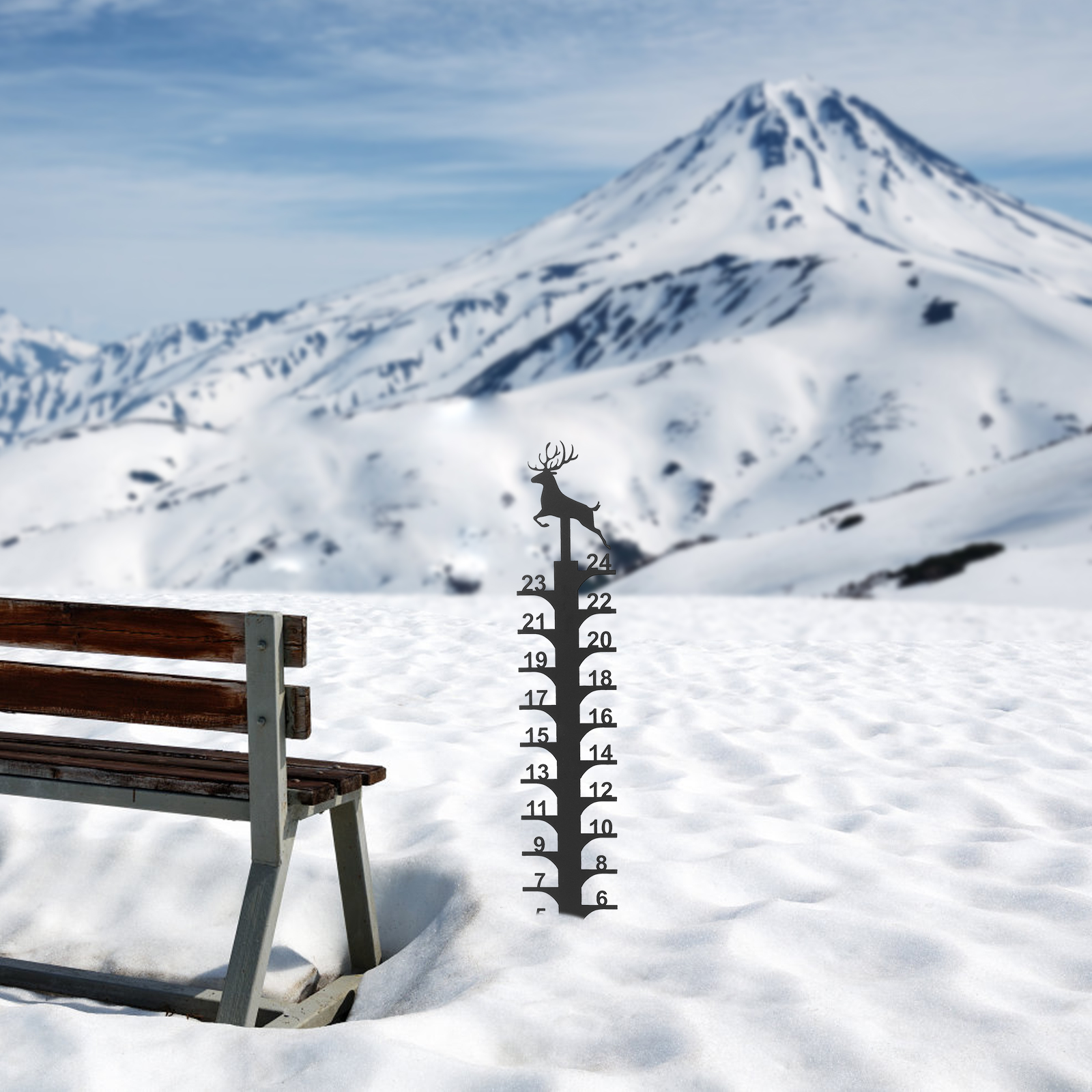 Xmas Elk Snow Gauge Snow Gauge Christmas Elk Snow Measuring Device