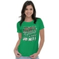 thumbnail image 1 of Xmas Elves Reindeer Sleighs Oh My Womens Slim Fit Graphic Tee Brisco Brands L, 1 of 4