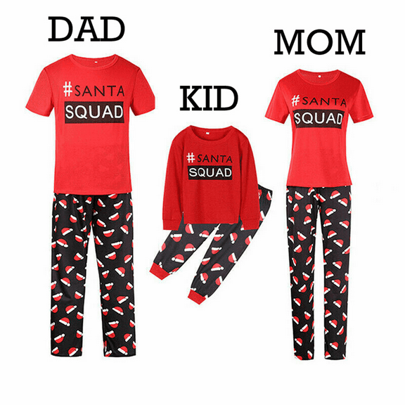 Xmas Familien-Pyjama-Sets Frauen Kinder Nachtwäsche Nachtwäsche Pyjamas DE