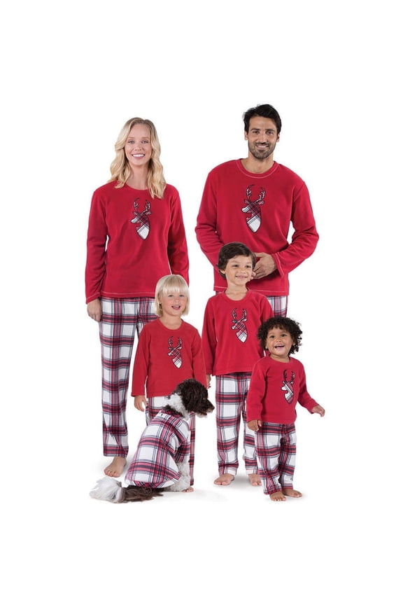 Xmas Family Matching Christmas Pajamas Set Dad Mom Baby Kids Xmas Sleepwear Long Sleeve Nightwear