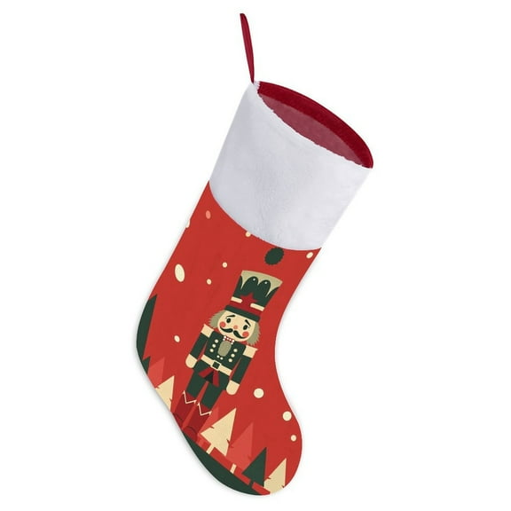 Xmas Funny Nutcracker Christmas Stocking 30 Inch Xmas Stock for Family Holiday Christmas Party Decor
