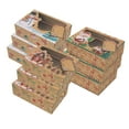 thumbnail image 1 of Xmas Gift Boxes with Display Window, Kraft Paper Case, Gift Giving Holiday Christmas Cookie Boxes for Chocolate, Bakery Cake Strawberries Pastry 9 Set, 1 of 9