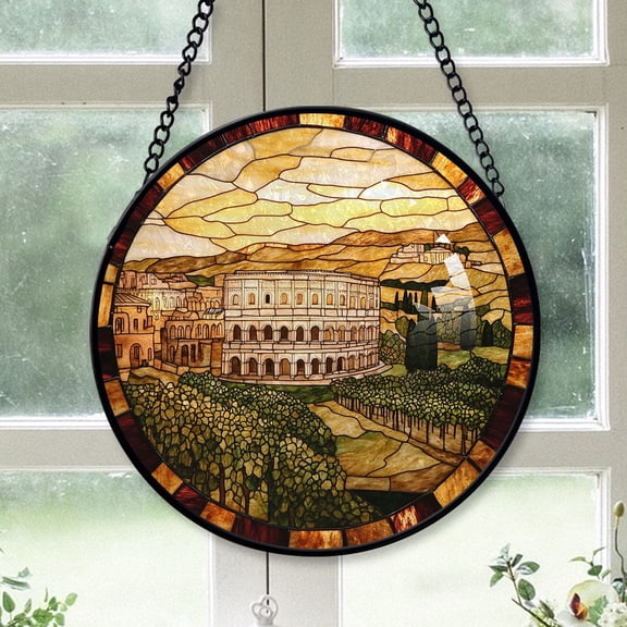 Xmas Gift - Italy Stained Glass Hanging Ornament - Christmas Tree Decor, Winter Holiday Gift for Family, Friends, Mom & Dad, Collectible 2025