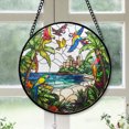 thumbnail image 1 of Xmas Gift - Puerto Rico Xmas Stained Glass Hanging Ornament - Minimal Holiday Tree Decor, Christmas Gift for Mom, Dad, Friends, 1 of 3