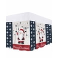 thumbnail image 1 of Xmas Gnome Bed Skirt Queen Size 16&nbsp;Inch Drop, Merry Christmas Wrap Around Dust Ruffle Bedskirts, Wrinkle & Fade Resistant Easy Fit Bedskirt with Adjustable Elastic, 1 of 8