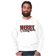 thumbnail image 1 of Xmas Holiday Plaid Merry Christmas Sweatshirt for Men or Women Brisco Brands S, 1 of 6