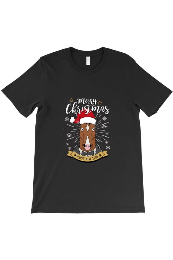 Xmas Horseman Bojack Humorous TV Show Fan Vibe Graphic Retro Aesthetic Art Unisex Classic T-Shirt A011, From S to 5XL
