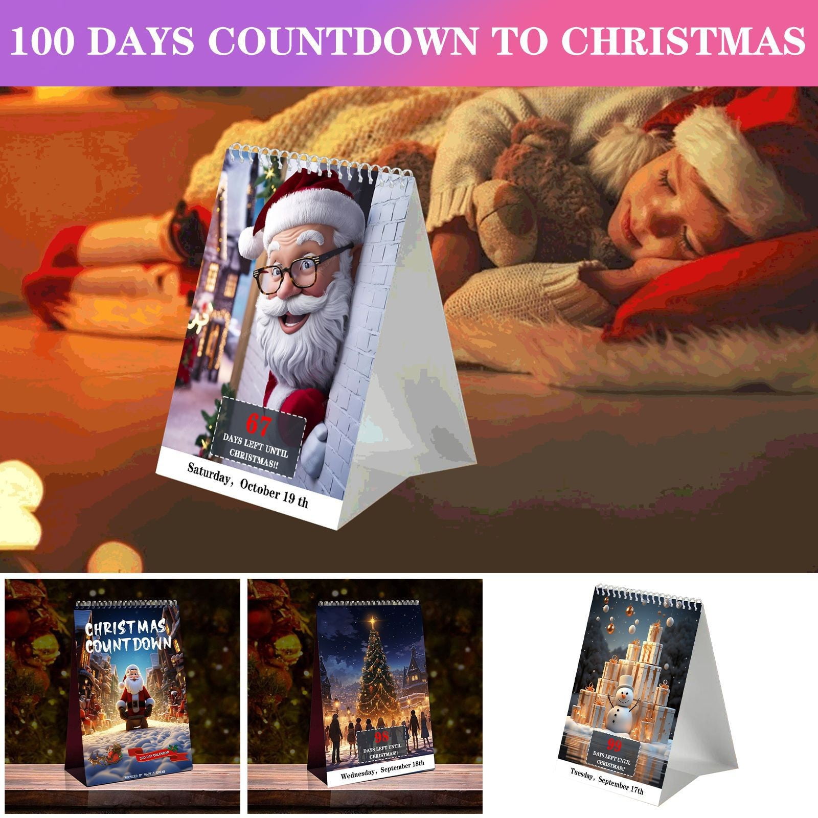 Xmas Household 100 Day Countdown Calendar 2024 Countdown Calendar