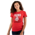 thumbnail image 1 of Xmas Hung By The Chimney Santa Claus Women's T Shirt Ladies Tee Brisco Brands S, 1 of 5