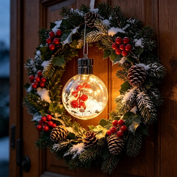Xmas LED Hanging Decor, Christmas Decorations Indoor Outdoor Party Room Home Decor Accents, Light Up Tree Ornament for Indoor, Outdoor, Party Holiday Display