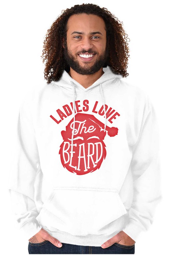 Xmas Ladies Love The Beard Santa Hoodie Hooded Sweatshirt Men Brisco Brands M