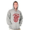 thumbnail image 1 of Xmas Ladies Love The Beard Santa Men's Big & Tall Graphic Zip Up Hoodie Brisco Brands 2X, 1 of 5