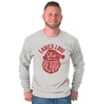 thumbnail image 1 of Xmas Ladies Love The Beard Santa Men's Big & Tall Long Sleeve Graphic Tee Brisco Brands 2X, 1 of 5