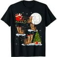 thumbnail image 1 of Xmas Lighting Tree Santa Riding Abyssinian Cat Christmas T-Shirt, 1 of 5