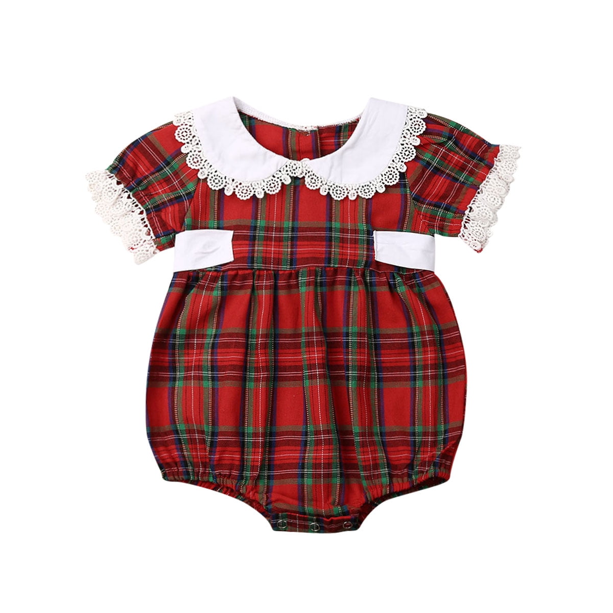 Xmas Matching Clothes Kids Baby Girl Big/Little Sister Red Plaid Romper  Princess Dress Christmas Outfits - Walmart.com