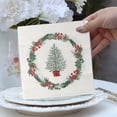 thumbnail image 1 of Christmas Napkins 60 Count, 3-Ply Paper Napkins,Santa Claus Sleigh Design Holiday Dinner Napkins for Christmas Party Supplies, 6.5x6.5 Inch Green Red White Paper Napkins, 1 of 6