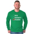 thumbnail image 1 of Xmas Naughty Nice Framed Checklist Long Sleeve TShirt Men Women Brisco Brands L, 1 of 6