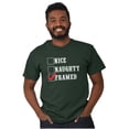 thumbnail image 1 of Xmas Naughty Nice Framed Checklist Men's Graphic T Shirt Tees Brisco Brands L, 1 of 6
