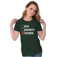 thumbnail image 1 of Xmas Naughty Nice Framed Checklist Women's T Shirt Ladies Tee Brisco Brands S, 1 of 6