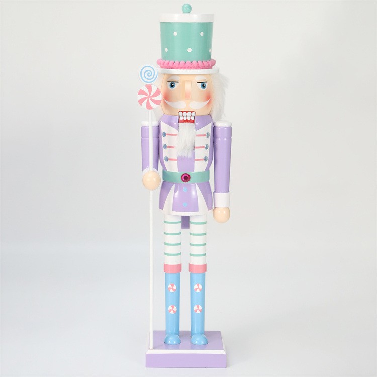 Xmas Nutcracker Puppet Figure Wood Nutcracker Decoration Wooden