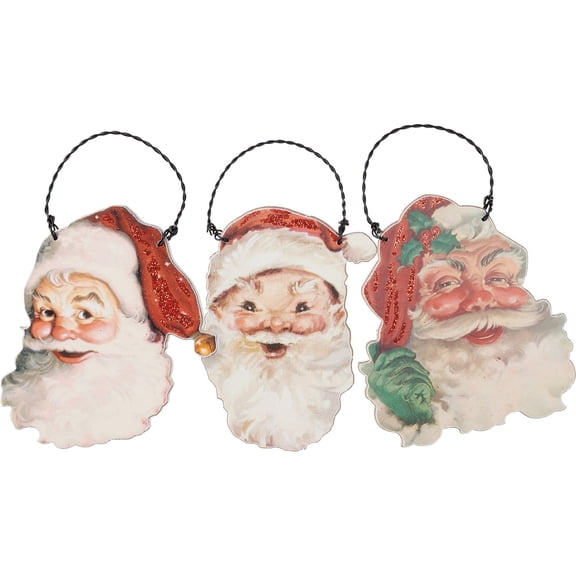 Primitives by Kathy Santa Claus Ornament Set