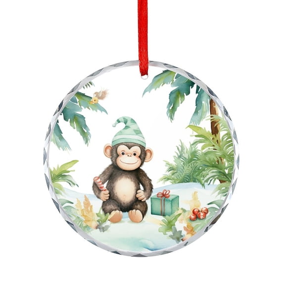 Xmas Ornament Little Monkey Christmas Christmas Decorative Hanging Ornaments Funny Animal Lover Gifts Hanging Craft Collectibles for Xmas Trees Home Party Gifts
