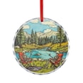 thumbnail image 1 of Xmas Ornament Skull Camping Christmas Tree Glass Ornament Vintage Design Skeleton Holiday Ornaments Decoration for Home, 1 of 8