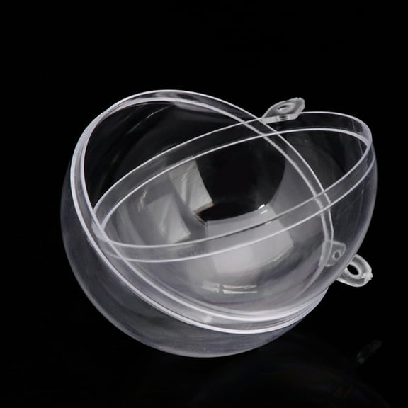 ETEREAUTY clear ornament balls Transparent Fillable Ball Box 1Pack