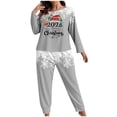 thumbnail image 1 of Xmas Pajama Sets for Women Long Sleeve Pullover Top and Pants Christmas Snowflake Loungewear Soft Sleepwear Matching Set Cozy Winter Pjs Two Piece Outfit, 1 of 4