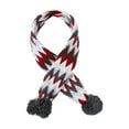 thumbnail image 1 of Xmas Pet Dog Knitted Scarf, Dogs Christmas Scarf, Party Dress Up Mini Animal Scarf, Christmas Dog Cat Santa Scarf for Puppy M Wave, 1 of 9