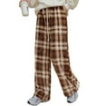 thumbnail image 1 of Xmas Plaid Pants for Unisex Warm Fleece Thermal Pajamas Trousers Casual Trendy Lounge Pants 2024 Christmas Outfits, 1 of 5