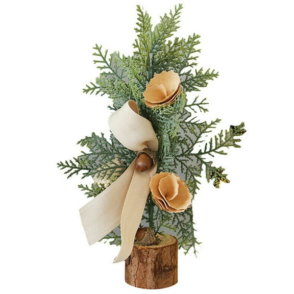 Xmas Potted Plant Artificial Christmas Tree Mini Plants Decoration for Window Garden Home Indoor Outdoor Decor