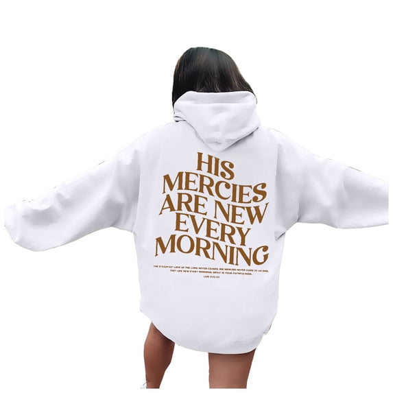 Xmas Pullover Tops Winter Fall Comfy Hooded Long Sleeve Kimono Drop Shoulder Hoody Graphic Leisure Cotton Hoodies Sweatshirts(White,XXL)