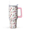 thumbnail image 1 of Xmas Reindeer 40oz Stainless Steel Coffee Tumbler with Handle and Straw, Holiday Insulated Leak Proof Mug Cup, Christmas Gift for Women Men, 1 of 4