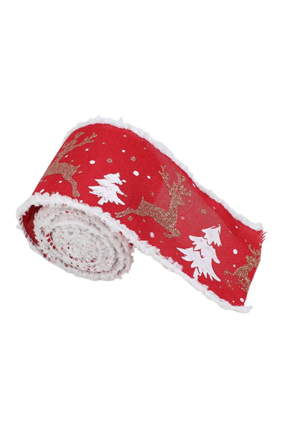 Xmas Ribbon Durable Crafting Decorative Ribbon for Weddings Bow Making Party