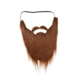 thumbnail image 1 of Xmas Santa Claus Beard Christmas Mustaches for Teens Adult Kids Fancy Dress Brown, 1 of 8