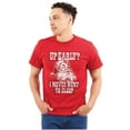 thumbnail image 1 of Xmas Santa Claus Never Went to Sleep Plus Size Crewneck Graphic Tee Shirt Brisco Brands 2X, 1 of 5