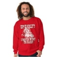 thumbnail image 1 of Xmas Santa Claus Never Went to Sleep Unisex Plus Size Sweatshirt Brisco Brands 4X, 1 of 6