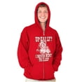 thumbnail image 1 of Xmas Santa Claus Never Went to Sleep Unisex Plus Size Zip Hoodie Brisco Brands 2X, 1 of 6