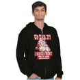 thumbnail image 1 of Xmas Santa Claus Never Went to Sleep Unisex Plus Size Zip Hoodie Brisco Brands 5X, 1 of 6