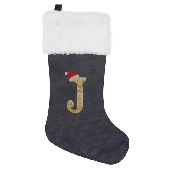 USHOBE Classic Christmas Elements Holiday Stocking Decor Lint Decorative Item 1Pcs