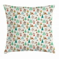 thumbnail image 1 of Xmas Throw Pillow Cushion Cover, Christmas Tree Presents Noel Holiday Happy Owl Reindeer Pine Tree Yuletide Celebration, Decorative Square Accent Pillow Case, 18 X 18 Inches, Multicolor, by Ambesonne, 1 of 2