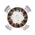 thumbnail image 1 of Xmas Tree Christmas Table Cloth, Round Fitted Tablecloths with Elastic Edge, Red Green Black Snowflake Wipeable Waterproof Table Cover for Kitchen Wedding 36-44 Inches, 1 of 6