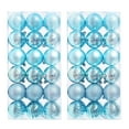 thumbnail image 1 of 72ct Christmas Ball Ornaments Shatterproof Xmas Tree Hanging Balls Decorations Perfect for Halloween Decorations Holiday Wedding Christmas Decor(1.18", Light Blue), 1 of 9