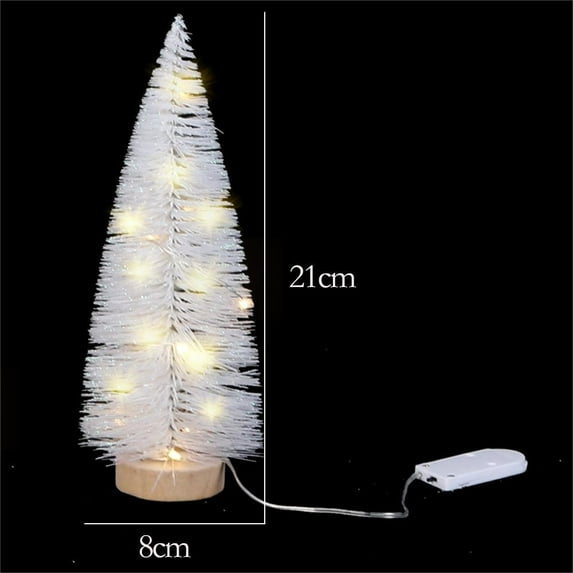 Xmas Tree Decorations Tabletop Christmas Tree Tabletop Display White Mini Christmas Tree 8Inch Christmas Decorations Christmas With LED Lights