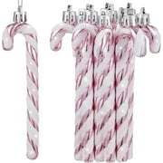 Xmas Tree Hanging Ornaments 6pcs Christmas Candy Cane Decor Plastic Candy Cane Christmas Tree Hanging Decorations